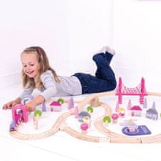 Bigjigs Rail Drevená veľká vláčikodráha princeznej