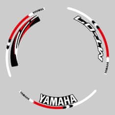 SEFIS sada farebných prúžkov EASY na kolesa Yamaha MT-07 červená