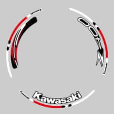 SEFIS sada farebných prúžkov EASY na kolesa Kawasaki Z400 červená
