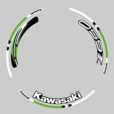 SEFIS sada farebných prúžkov EASY na kolesa Kawasaki Z650 zelená