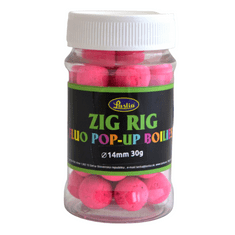 Lastia Zig rig fluo pop-up boilies,14 mm,jahoda