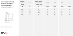 SVX Pevnostný strmeň tvar D tr 80 červený 8mm 2 ks