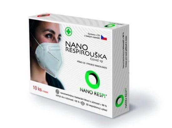 NANO RESPI NANORESPI rouška čierna - balenie po 10 ks Velikost: S