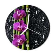 tulup.sk Nástenné sklenené hodiny Orchidea fi 30 cm