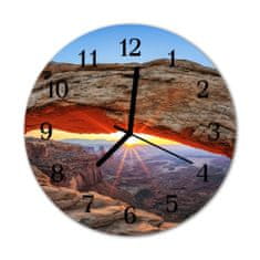 tulup.sk Nástenné sklenené hodiny Grand canyon fi 30 cm čierne ruky