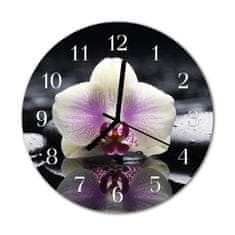 tulup.sk Nástenné sklenené hodiny Orchidea fi 30 cm