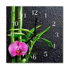 tulup.sk Nástenné sklenené hodiny Bambusové kúpele 30x30 cm