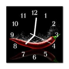 tulup.sk Nástenné sklenené hodiny Chilli korenie 30x30 cm