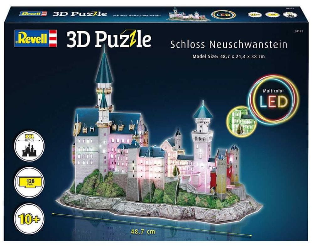 REVELL 3D Puzzle 00151 - Schloss Neuschwanstein (LED Edition)