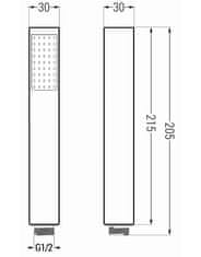 Mexen príslušenstvo - 1-bodový ručný sprchový set R-77, čierna, 785775053-70