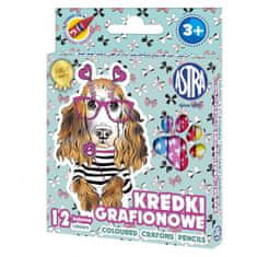 Astra Detské grafitové farbičky bez dreva SWEET DOGS, sada 12ks, 316121010