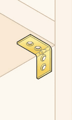 Uholník KW 1 25x25x17x2mm 25x25x17x2 15 ks