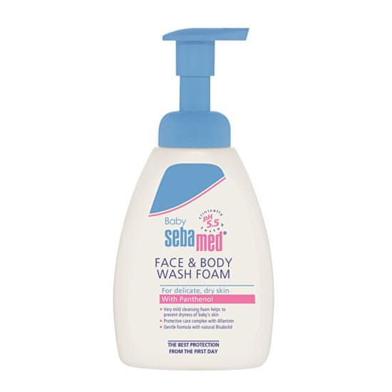 Sebamed Detská umývacia pena na tvár a telo Baby(Face & Body Wash Foam) 400 ml