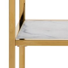 Design Scandinavia Konzolový stôl Alisma, 81 cm, Sklo, zlatá