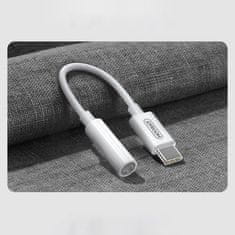 Joyroom Ben Series adaptér 3.5 mm jack / USB-C, biely