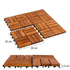 Greatstore STILISTA drevené dlaždice, mozaika 3, agát, 3 m2