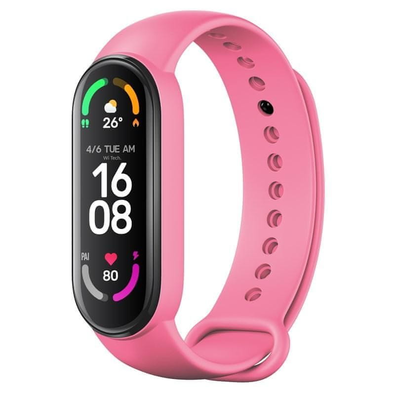 FIXED Silikónový remienok Silicone Strap pre Xiaomi Mi Band 5 / Mi Band 6 FIXSSTB-637-PI, ružový