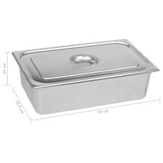 Vidaxl Ohrievač jedla Bain Marie nehrdzavejúca oceľ 1500 W GN 1/1