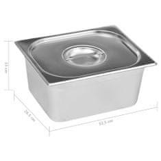 Vidaxl Ohrievač jedla Bain Marie nehrdzavejúca oceľ 1500 W GN 1/2