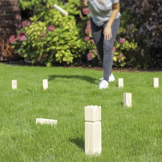 Vidaxl HI Drevená záhradná hra Kubb