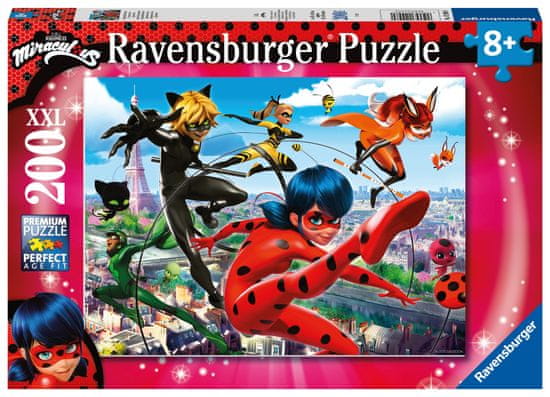 Ravensburger 129980 Miraculous: Čarovná lienka a Čierny kocúr 200 dielikov