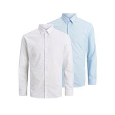 Jack&Jones 2 PACK - pánska košeľa JJJOE Slim Fit 12182995 Cashmere Blue (Veľkosť XL)