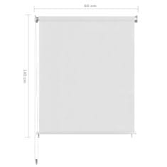 Vidaxl Vonkajšia zatemňovacia roleta biela 60x140 cm HDPE