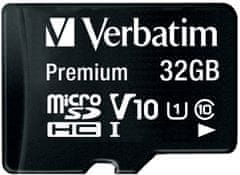 VERBATIM MicroSDHC 32GB (Class 10) + SD adaptér (286784) (44083)