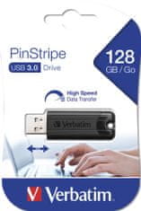 VERBATIM PinStripe 128GB čierna (49319)