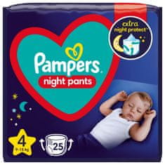 Pampers Night Pants Nohavičky plienkové jednorazové 4 (9-15 kg) 25 ks