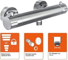 Eisl Termostatická sprchová batéria Claudio CLT168ACR