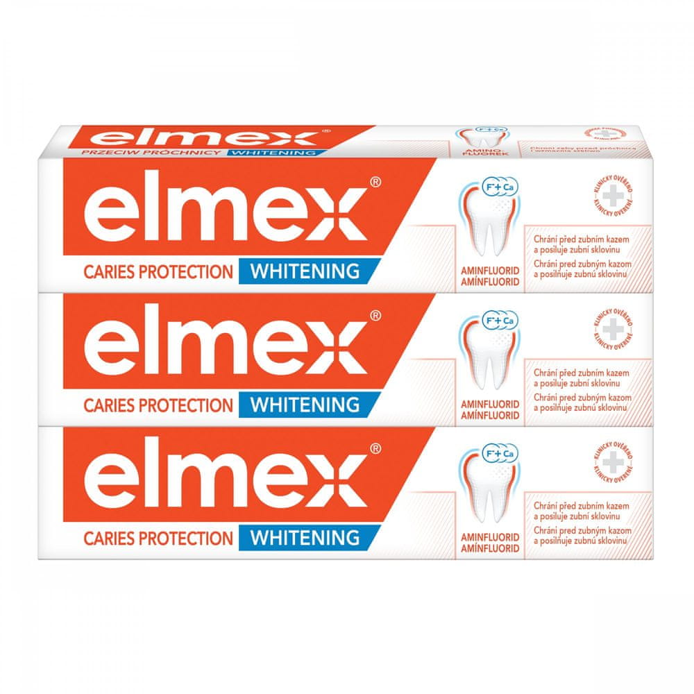 Elmex Zubná pasta Caries Protection Whitening 3x 75 ml