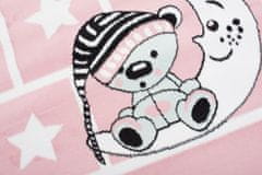 Chemex Koberec Baby Detský Pastelové Farby Fh63A Fnu Biela Ružová Sivá Čierna 80x150 cm