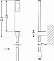 Mexen R-02 sprchovací set point, zlato (785005050-50)