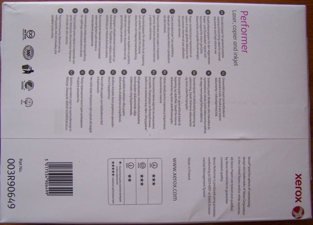 Ramette de Papier Blanc A4 80 g/m² Xerox Performer 003R90649