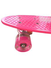 Pennyboard s LED kolieskami, 56 cm PINK S-151