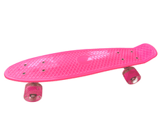 Pennyboard s LED kolieskami, 56 cm PINK S-151