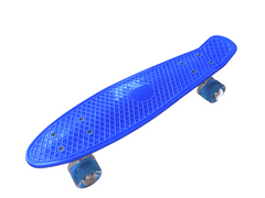 Pennyboard s LED kolieskami, 56 cm DARK BLUE S-150