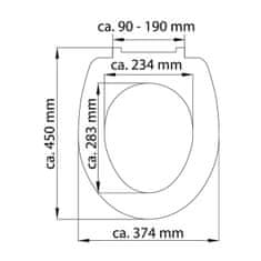 Eisl Duroplastové sedadlo so spomaľovacím mechanizmom HG SOFT-CLOSE Biela vlna