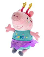 Plyšové prasiatko Peppa Pig Happy Party s čelenkou