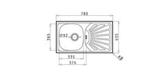PYRAMIS Nerezový kuchynský drez ET78 MARGARITA PR92 (100.138.601)