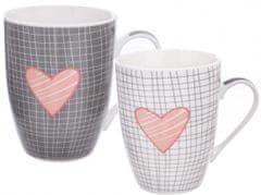 Orion Porcelánový hrnček PINK HEART 0,35 l, 2 ks