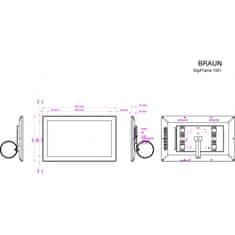 BRAUN DigiFRAME 1901 (19", 1366x768px, 16:9 IPS, HDMI/Audio, 8 GB)