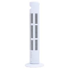 Vidaxl Vežový ventilátor s diaľkovým ovládaním a časovačom Φ24x80 cm biely