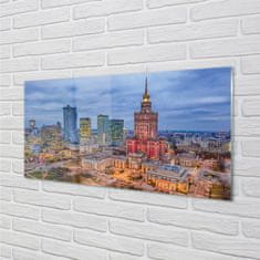 tulup.sk Nástenný panel  Warsaw Panorama západu slnka 100x50 cm