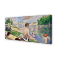 tulup.sk Obraz canvas Záverečná štúdia pre kúpajúcich v Asnieres - Georges Seurat 140x70 cm