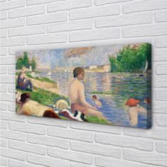 COLORAY.SK Obraz canvas Záverečná štúdia pre kúpajúcich v Asnieres - Georges Seurat 100x50 cm