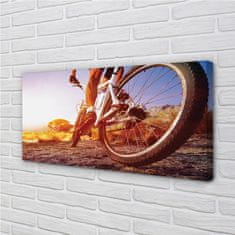 tulup.sk Obraz canvas Bicykel horskej ceste západ 100x50 cm