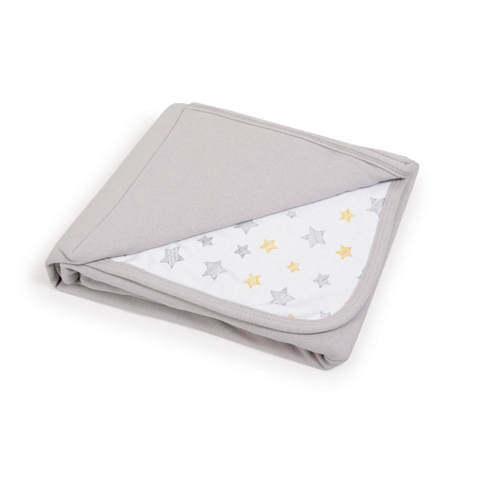 Ceba Baby Deka detská 90x100 Light grey + Yellow Stars