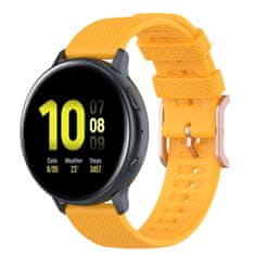 BStrap Silicone Rain remienok na Samsung Galaxy Watch Active 2 40/44mm, yellow